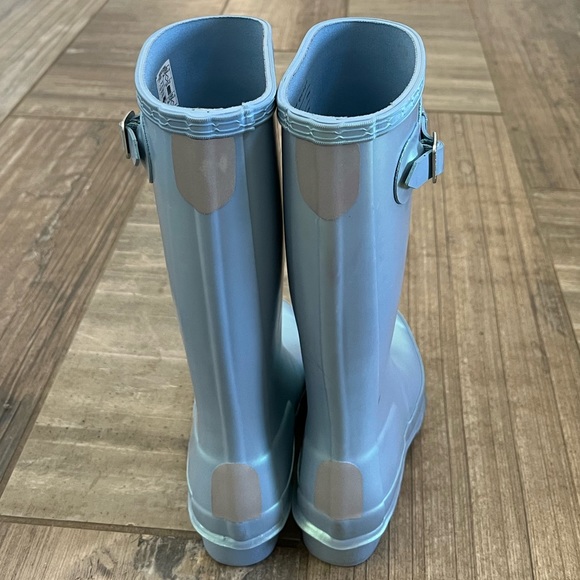 Hunter Kids Original Nebula Waterproof Rain Boot In Blue Thistle - Picture 5 of 11